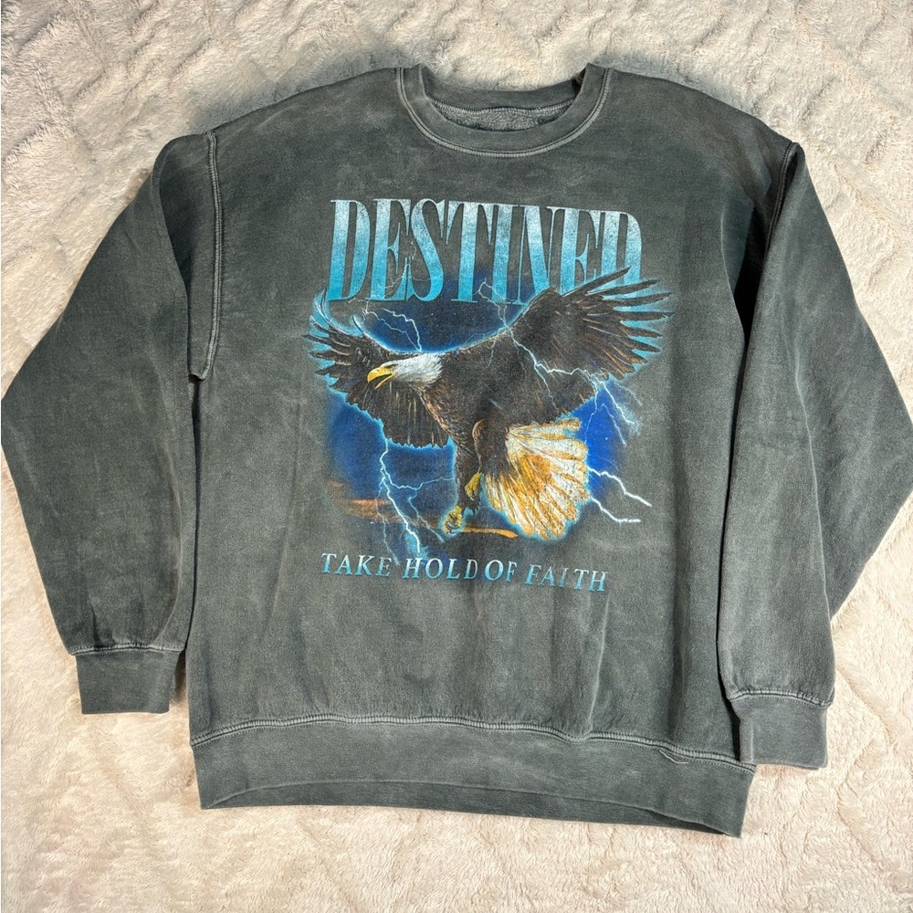 Graphic crewneck fits medium - Picture 1 of 3
